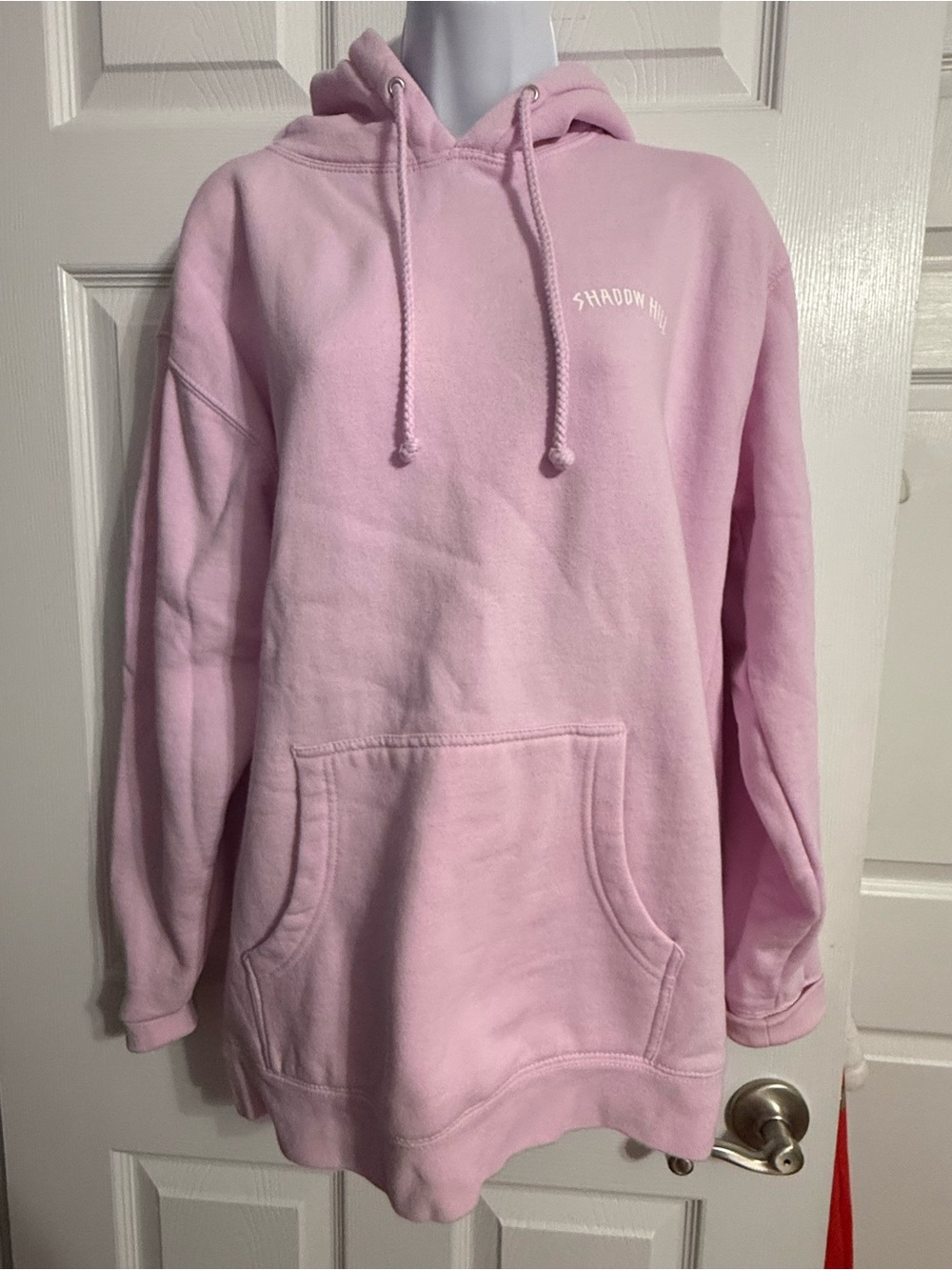 Shadow Hill Light Pink Oversized Hoodie with Kangaroo Pocket